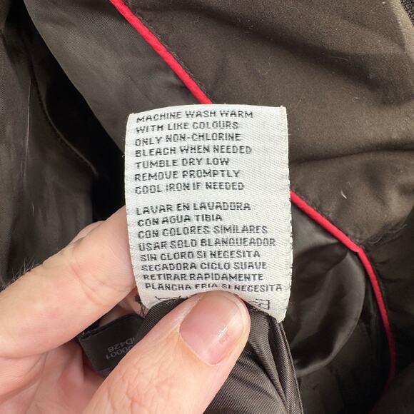 Nine West Women's Dark Brown Quilted Down Filled Collared Classic Puffer Jacket - Picture 12 of 12